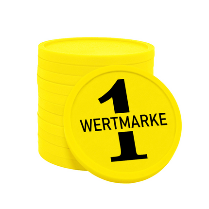 Wertmarken Chips 1 Wertmarke - 100 Stück