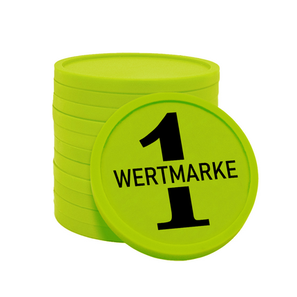 Wertmarken Chips 1 Wertmarke - 100 Stück