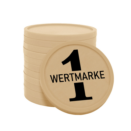 Wertmarken Chips 1 Wertmarke - 100 Stück