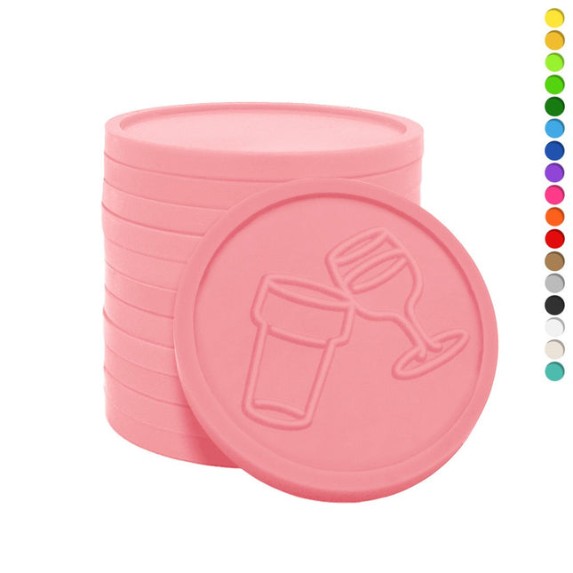 Wertmarken Chips mit Bier- und Weinglas-Prägung - 250 Stück