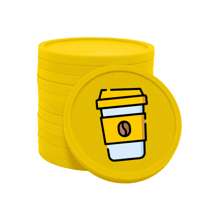 Wertmarken Chips Kaffeebecher - 100 Stück