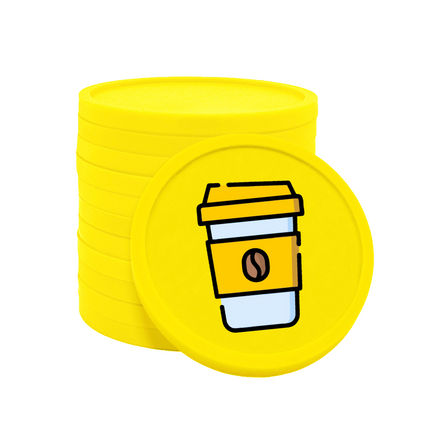 Wertmarken Chips Kaffeebecher - 100 Stück