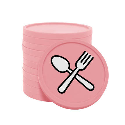 Wertmarken Chips Löffel & Gabel - 100 Stück