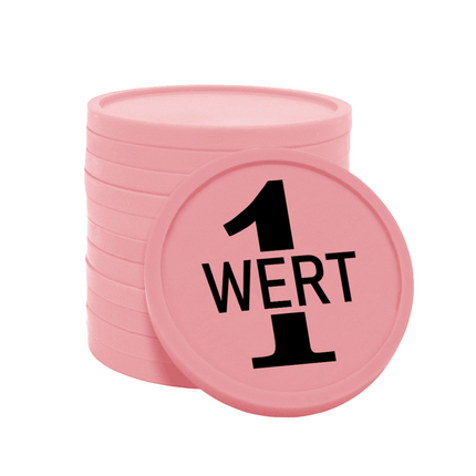 Wertmarken Chips 1 Wert - 100 Stück