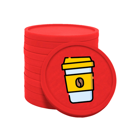 Wertmarken Chips Kaffeebecher - 100 Stück