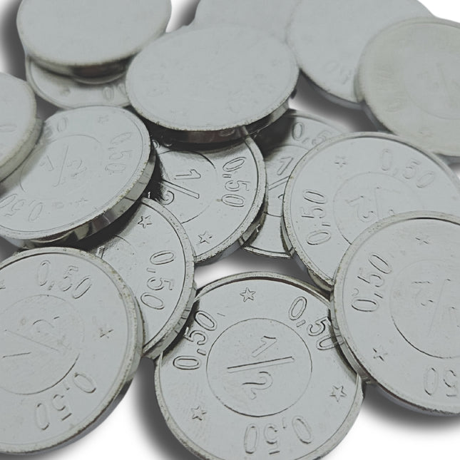 Wertmünze ½ und 0,50 - 100 Stück