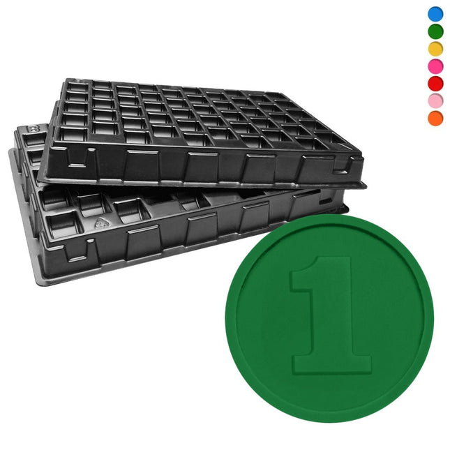 Wertmarken Chips inkl. Zählbretter- 1000 Stück