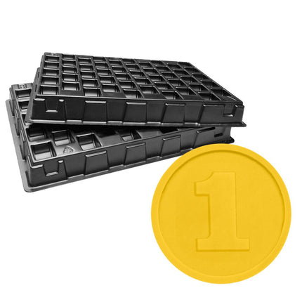 Wertmarken Chips inkl. Zählbretter- 1000 Stück