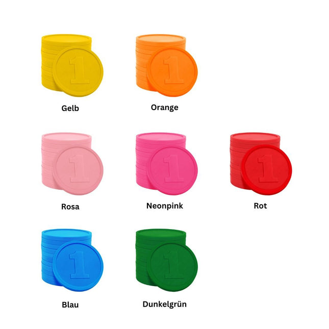 Wertmarken Chips inkl. Aufbewahrungskiste - 2000 Stück