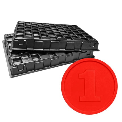 Wertmarken Chips inkl. Zählbretter- 1000 Stück