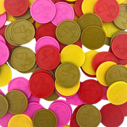 Wertmarken Chips mit Bier- und Weinglas-Prägung - 250 Stück