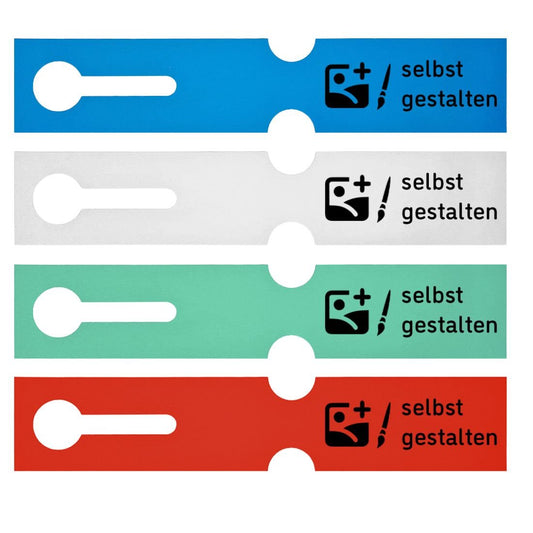 Schlaufenetikett selbst gestalten, 260x50 mm - 100 Stück