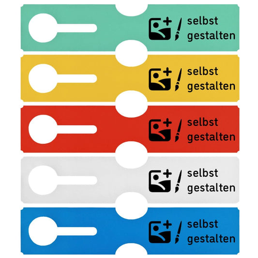 Schlaufenetikett selbst gestalten, 279x59 mm - 100 Stück