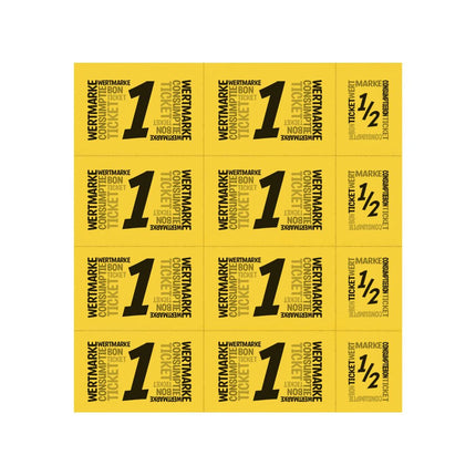Wertmarken Karte mit 10 Wert-Einheiten - 50 Karten