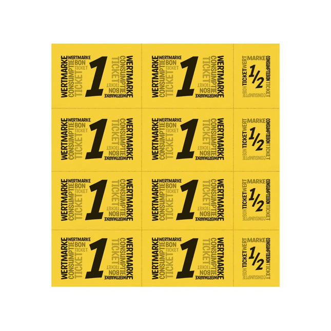 Wertmarken Karte mit 10 Wert-Einheiten - 50 Karten
