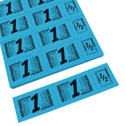 Wertmarken Karte mit 10 Wert-Einheiten - 50 Karten