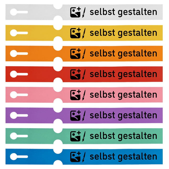 Schlaufenetikett selbst gestalten, 250x25 mm - 100 Stück