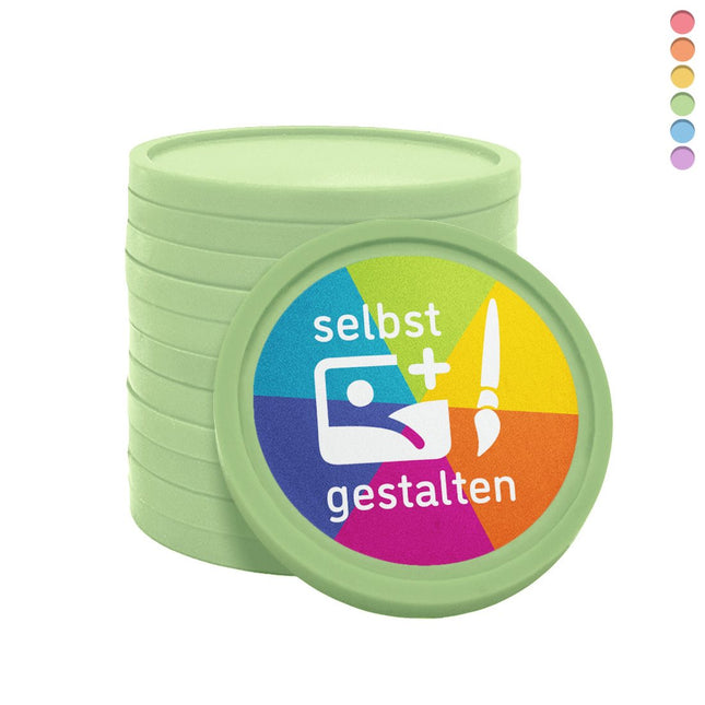 Wertmarken Chips selbst gestalten Ø29mm Recycled - 100 Stück