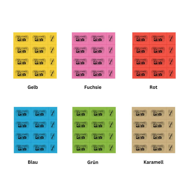 Wertmarken Karte selbst gestalten, 12 Abrisse - 200 Karten