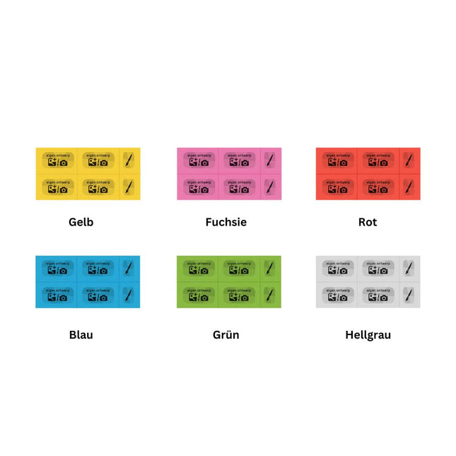 Wertmarken Karte selbst gestalten, 6 Abrisse - 200 Karten