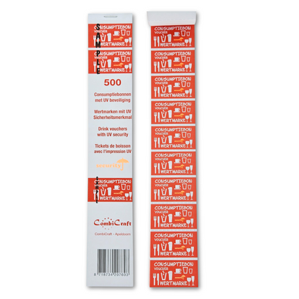 Wertmarken Block, UV-Merkmal - 1000 Abrisse pro Satz