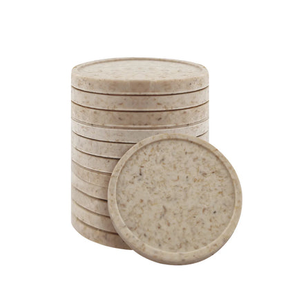 Einkaufswagenchip Holzfaser, 1€-Format - 100 Stück