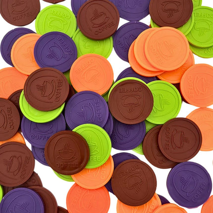 Wertmarken Chips mit Kaffeetassen-Prägung - 250 Stück