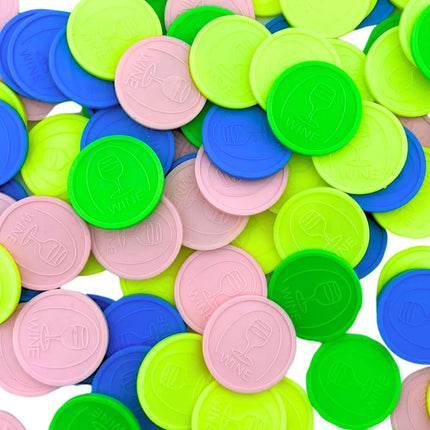 Wertmarken Chips mit Weinglas-Prägung - 250 Stück