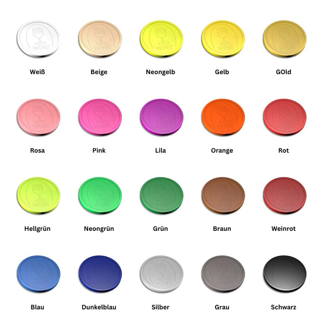 Wertmarken Chips mit Weinglas-Prägung - 250 Stück