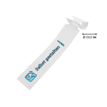 Schlaufenetiketten selbst gestalten 250x38 mm - 200 Stück