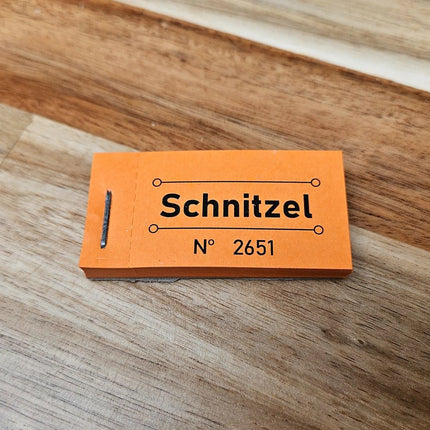 Wertmarken Block 'Schnitzel' - 50 Abrisse