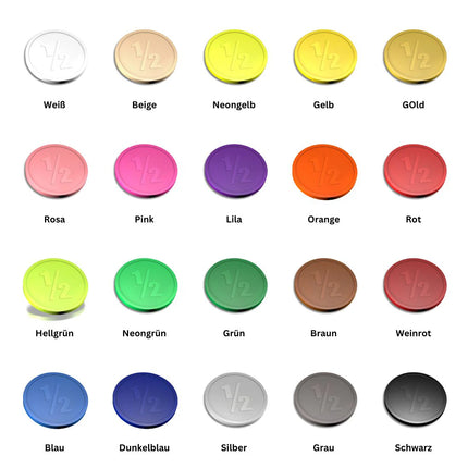 Wertmarken Chip 1/2 Prägung Ø29mm - 250 Stück