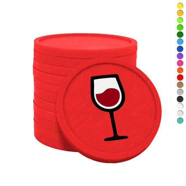 Wertmarken Chips Weinglas - 100 Stück