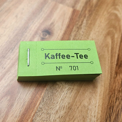 Wertmarken Block 'Kaffee-Tee' - 50 Abrisse