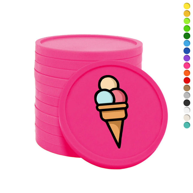 Wertmarken Chips Eis - 100 Stück