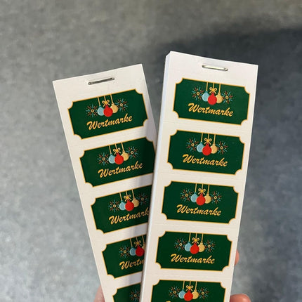 Wertmarken Block 'Festlich' - 1000 Abrisse pro Satz