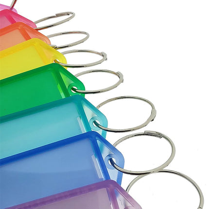 Schlüsseletikett aufklappbar groß 60x27 mm - 100 Stück