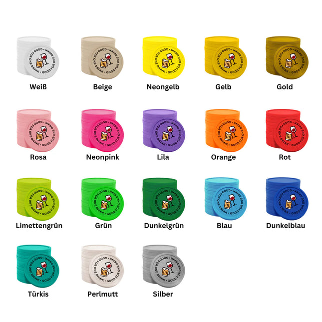 Wertmarken Chips Good for one drink - 100 Stück