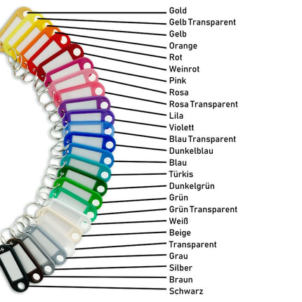 Schlüsseletikett 55x22mm, Farbenmix - 50 Stück