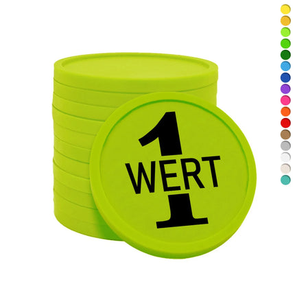 Wertmarken Chips 1 Wert - 100 Stück