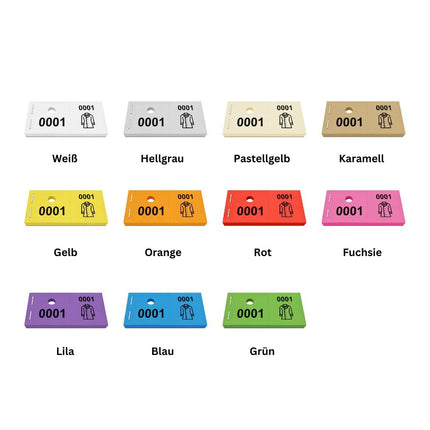 Garderobenummern Jacke - 1000 Abrisse