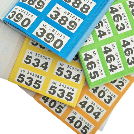 Garderobenummern im Heft - 6x 1000 Nummern