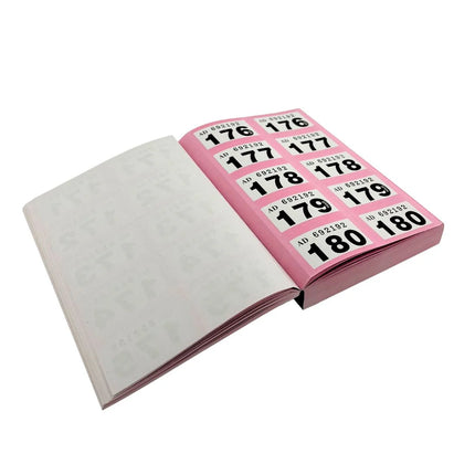 Garderobenummern im Heft - 6x 1000 Nummern