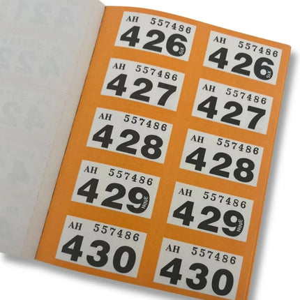 Garderobenummern im Heft - 6x 1000 Nummern