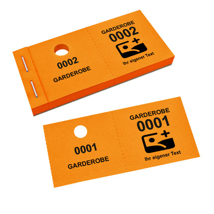 Garderobenummern Garderobe mit eigenem Logo - 1000 Abrisse