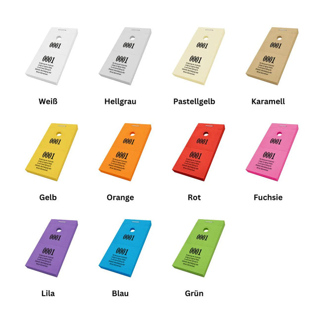 Garderobenummern mit Haftungsausschluss - 1000 Abrisse