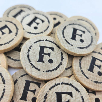 Holzmarken Ø29mm selbst gestalten - 100 Stück