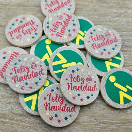 Holzmarken Ø29mm selbst gestalten - 100 Stück