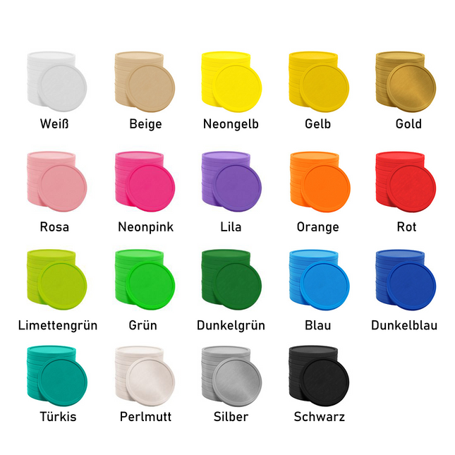 Wertmarken Chips selbst gestalten Ø29 mm - 100 Stück