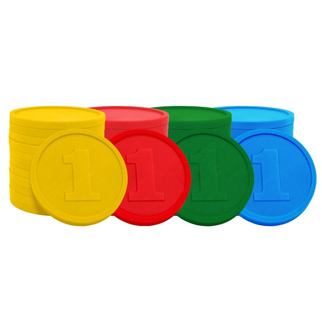 Wertmarken Chips Ø29mm Zahl 1 Farbenmix - 1000 Stück